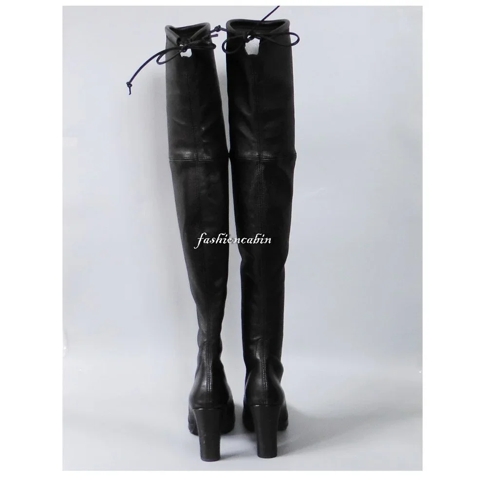 NEW Stuart Weitzman Highland Leather Iconic Over the Knee OTK Boots